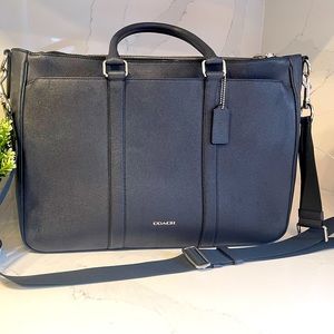 Navy blue Coach Leather Briefcase